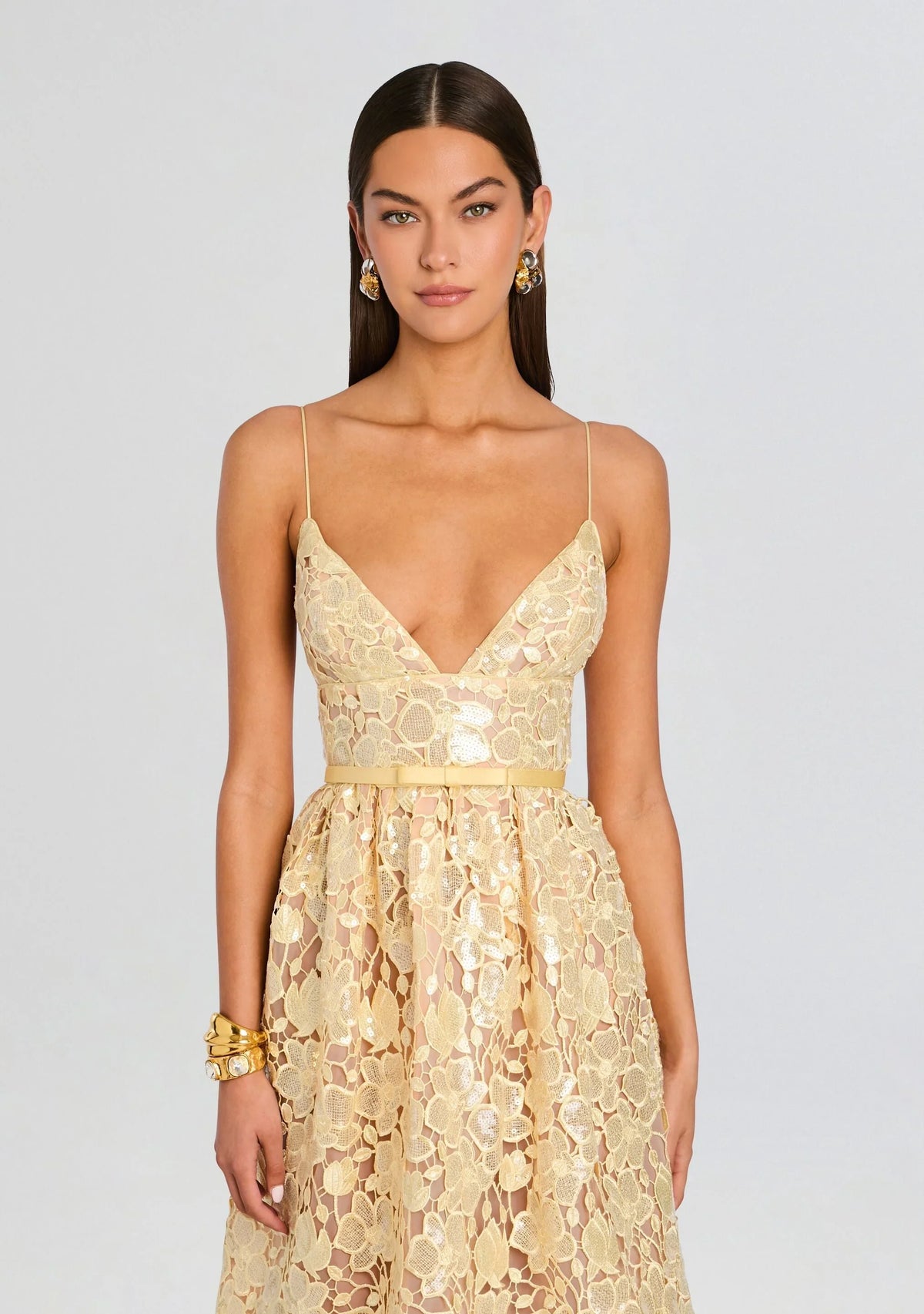 Robe Eulalia en dentelle à sequins