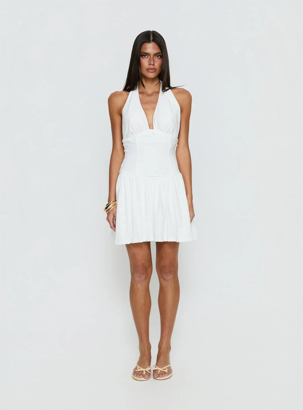 Mini-robe licou Imojen blanche