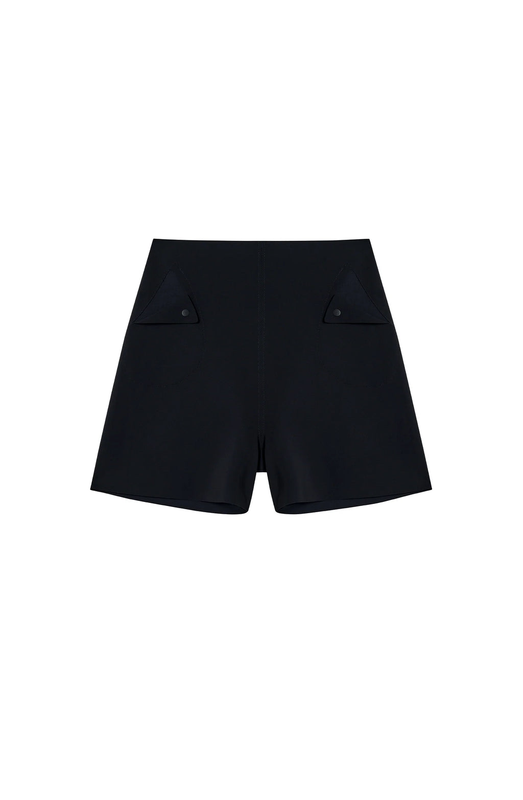 Shorts taille haute noirs saelle