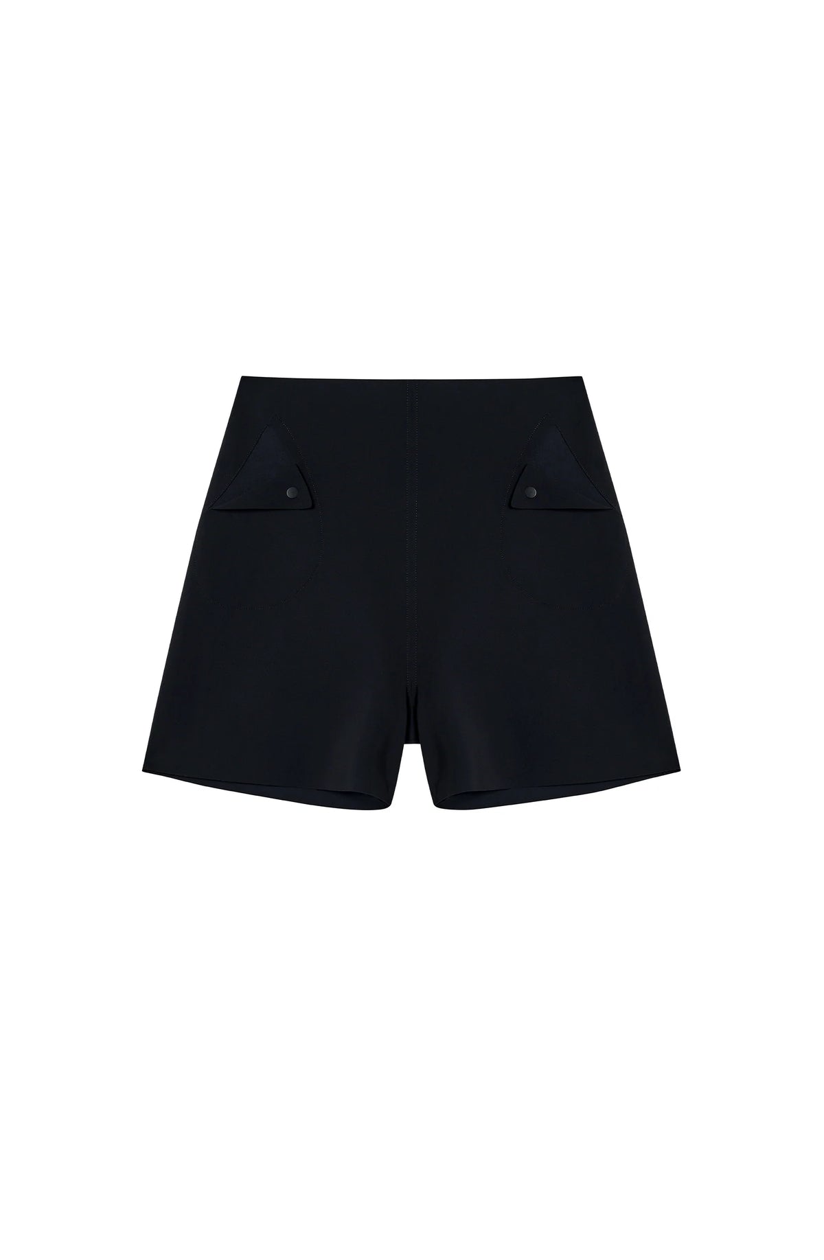 Shorts taille haute noirs saelle