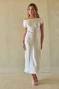 Kaiden Satin Cowl Midi Dress