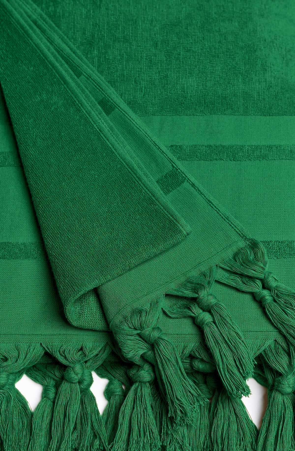 zaina Embroidered jade terry fouta towel