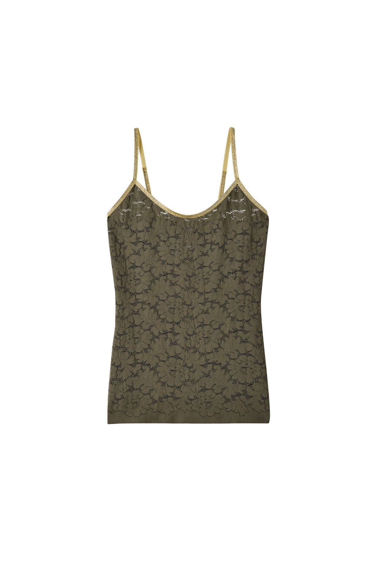 Spencer Top biscuit en dentelle et lurex