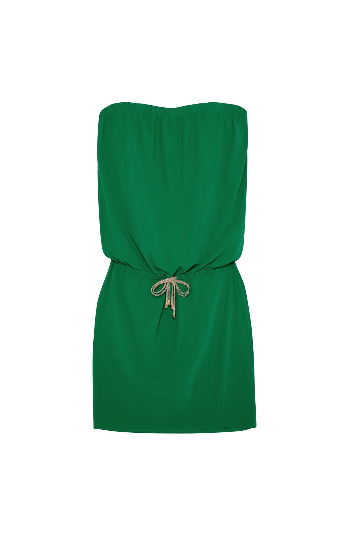 Robe bandeau courte Rojin Jade en voile stretch