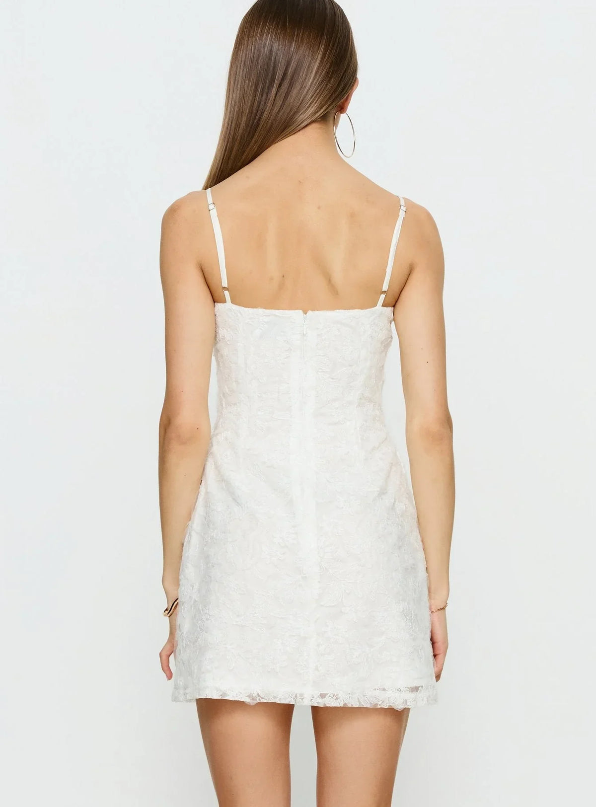 Robe Courte Broderie Alyra Blanc