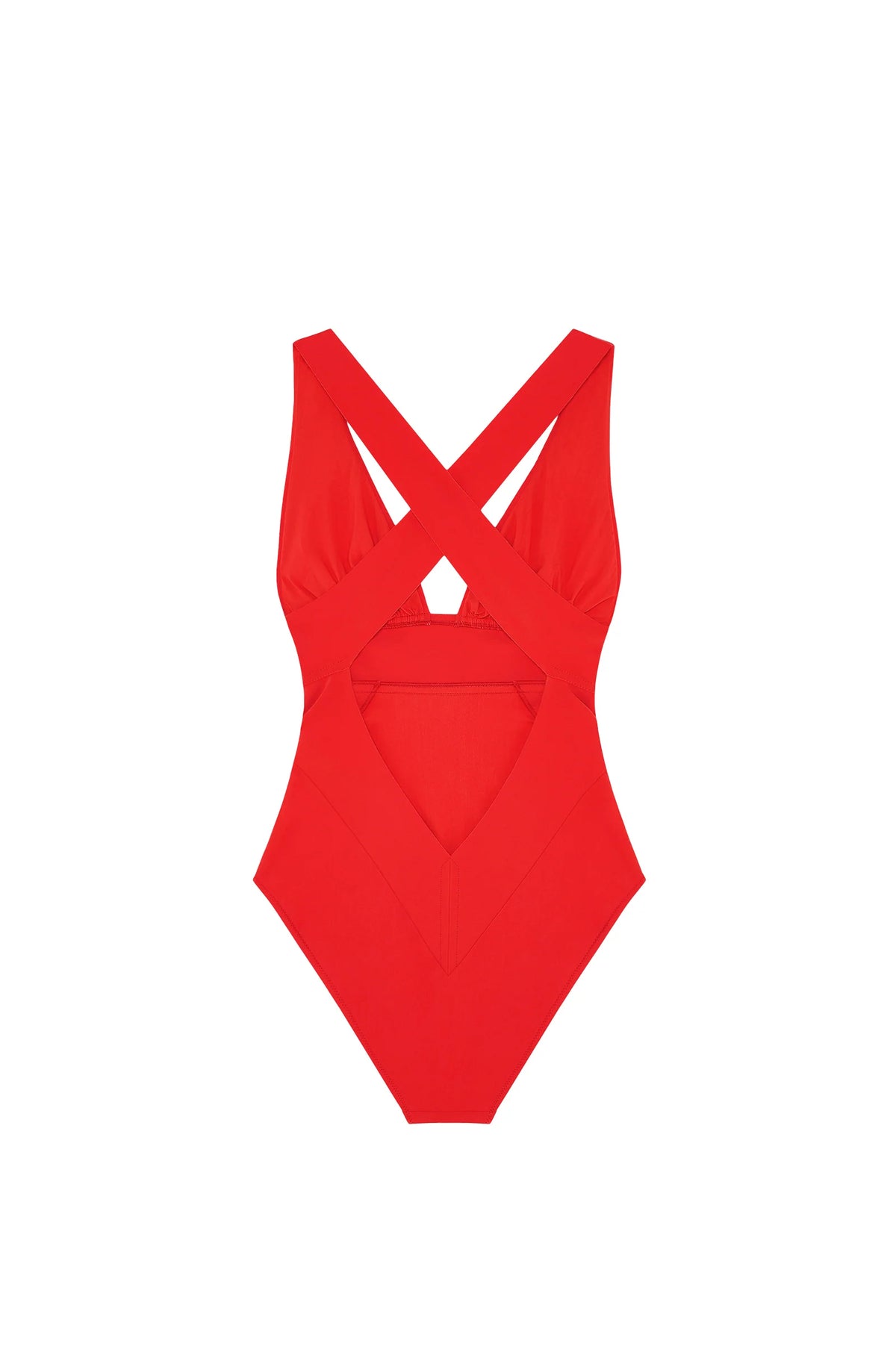 capri White back-crossed swimsuit