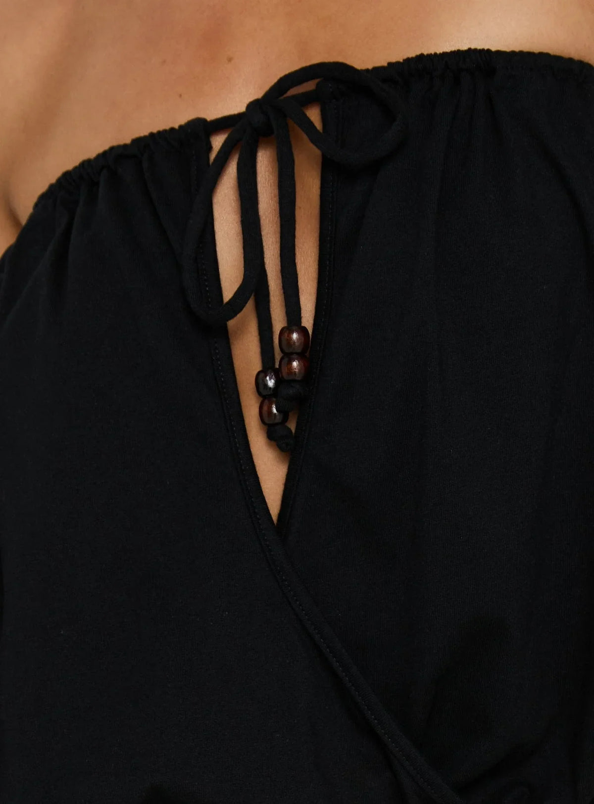 Mini-robe bustier drapée Upper Echelon noire