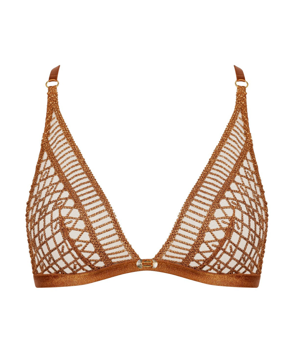 Stardust Dream Soutien-gorge triangle bralette Or ambré