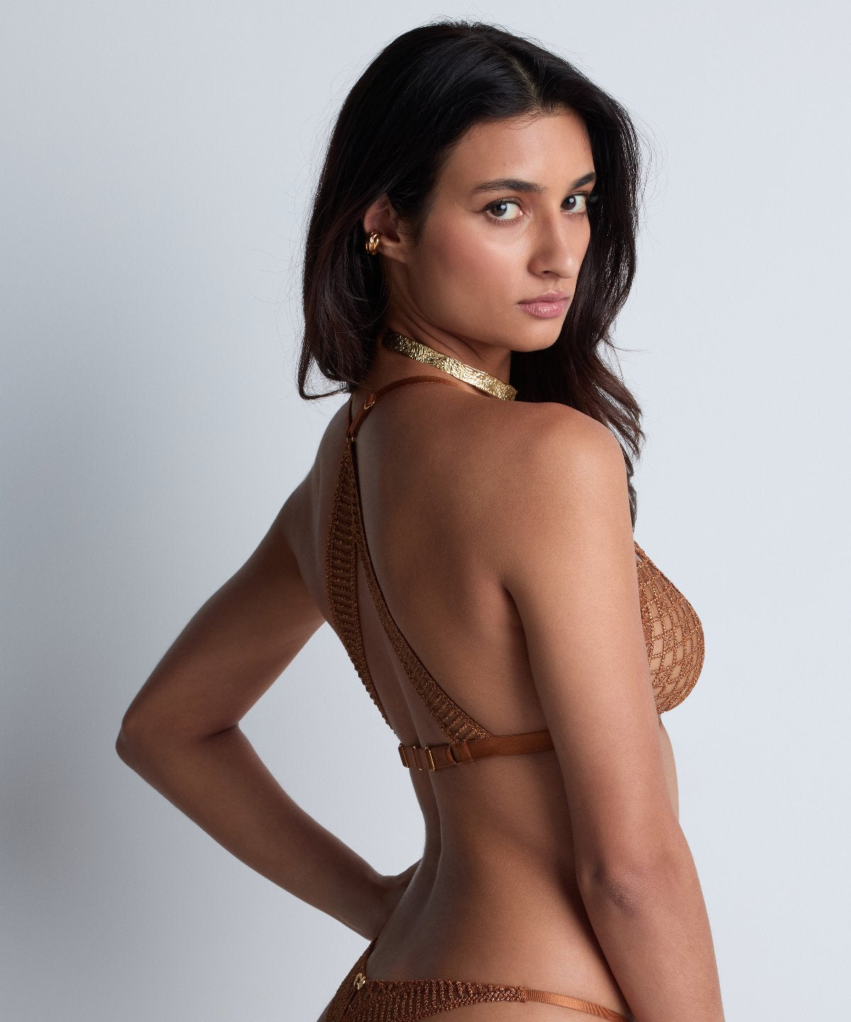 Stardust Dream Soutien-gorge triangle bralette Or ambré