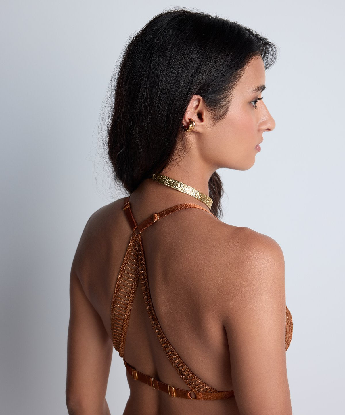 Stardust Dream Soutien-gorge triangle bralette Or ambré