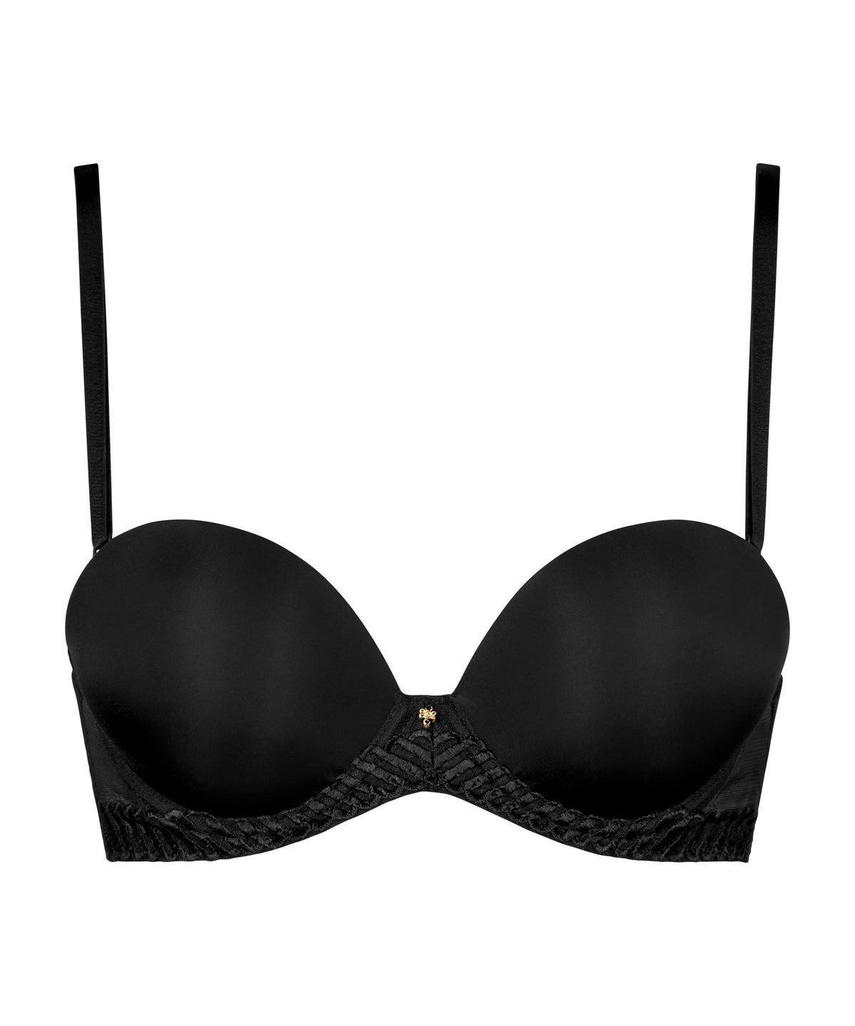 Sheer Emotion Soutien-gorge bandeau décolleté plongeant Noir