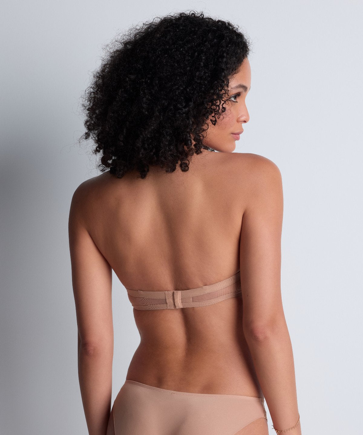 Sheer Emotion Soutien-gorge bandeau décolleté plongeant Sable