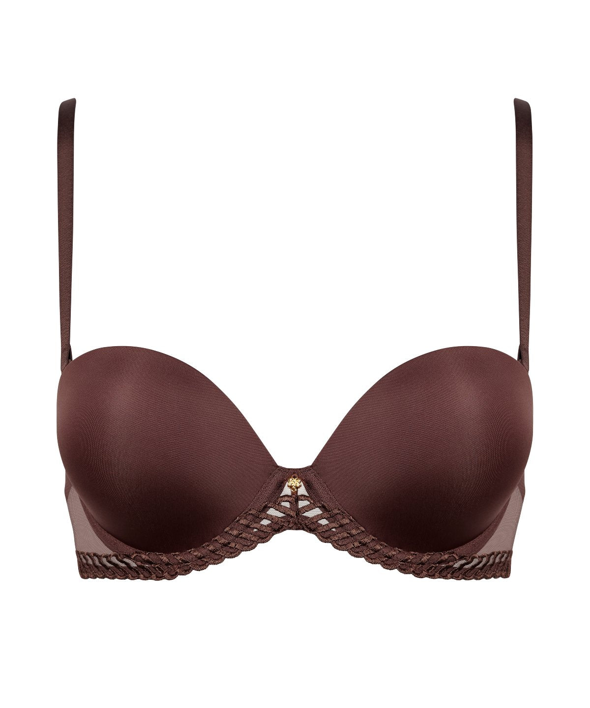 Sheer Emotion Soutien-gorge bandeau décolleté Sépia
