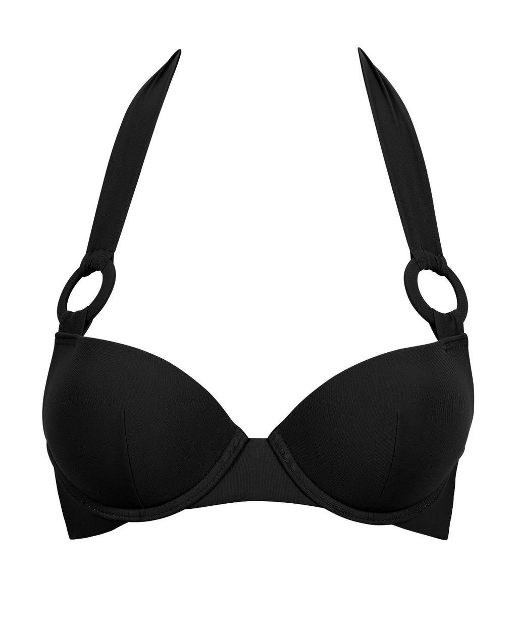 Haut de maillot de bain push-up à coques Summer Essence Noir