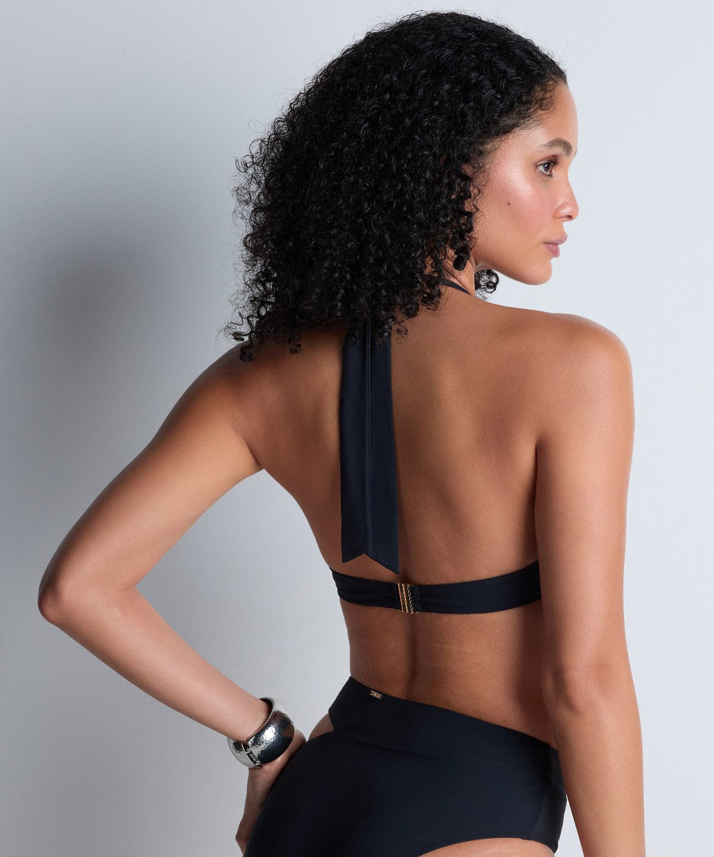 Haut de maillot de bain push-up à coques Summer Essence Noir