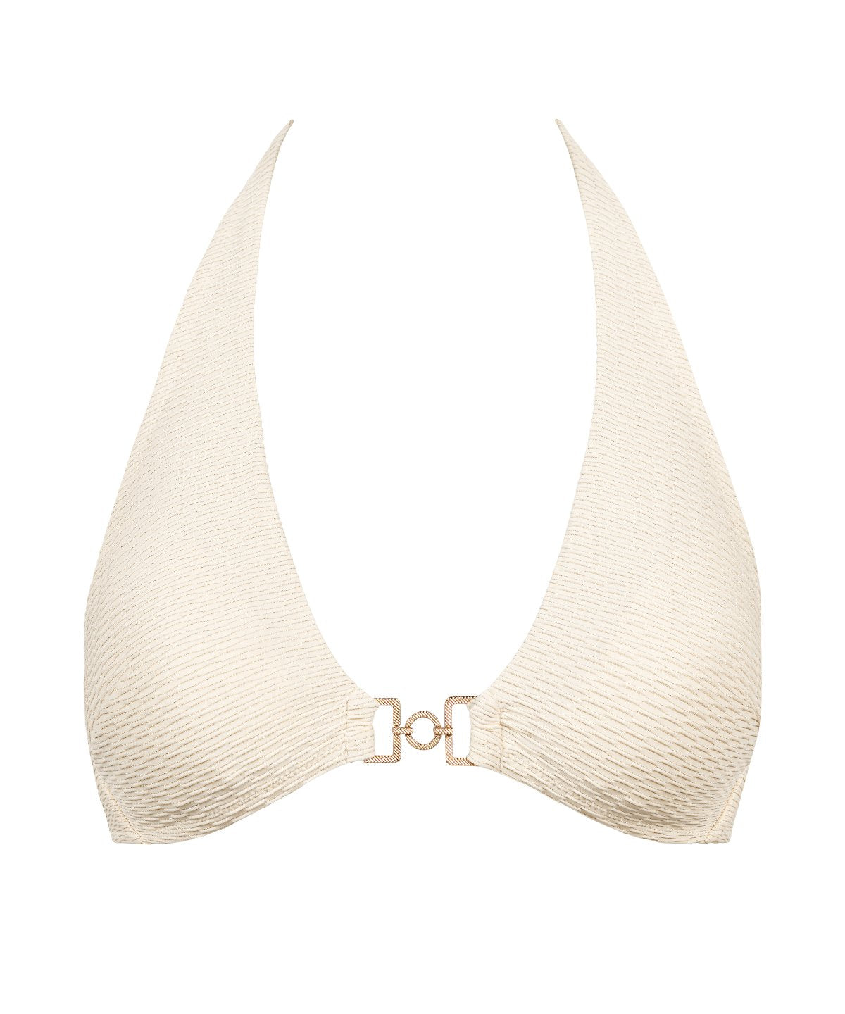Haut de maillot de bain triangle Golden White Shimmering Waters
