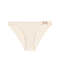 Shimmering Waters Brazilian Bikini Bottom Golden White