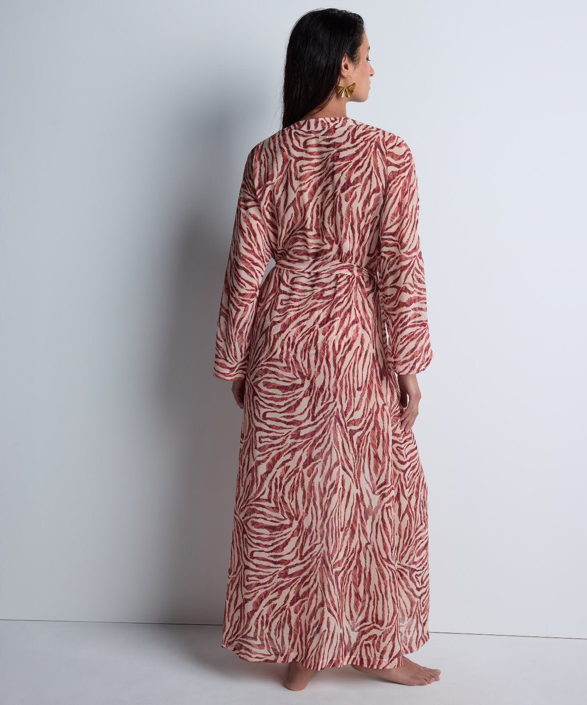 Kimono Tigre Rose Balade sur la Plage