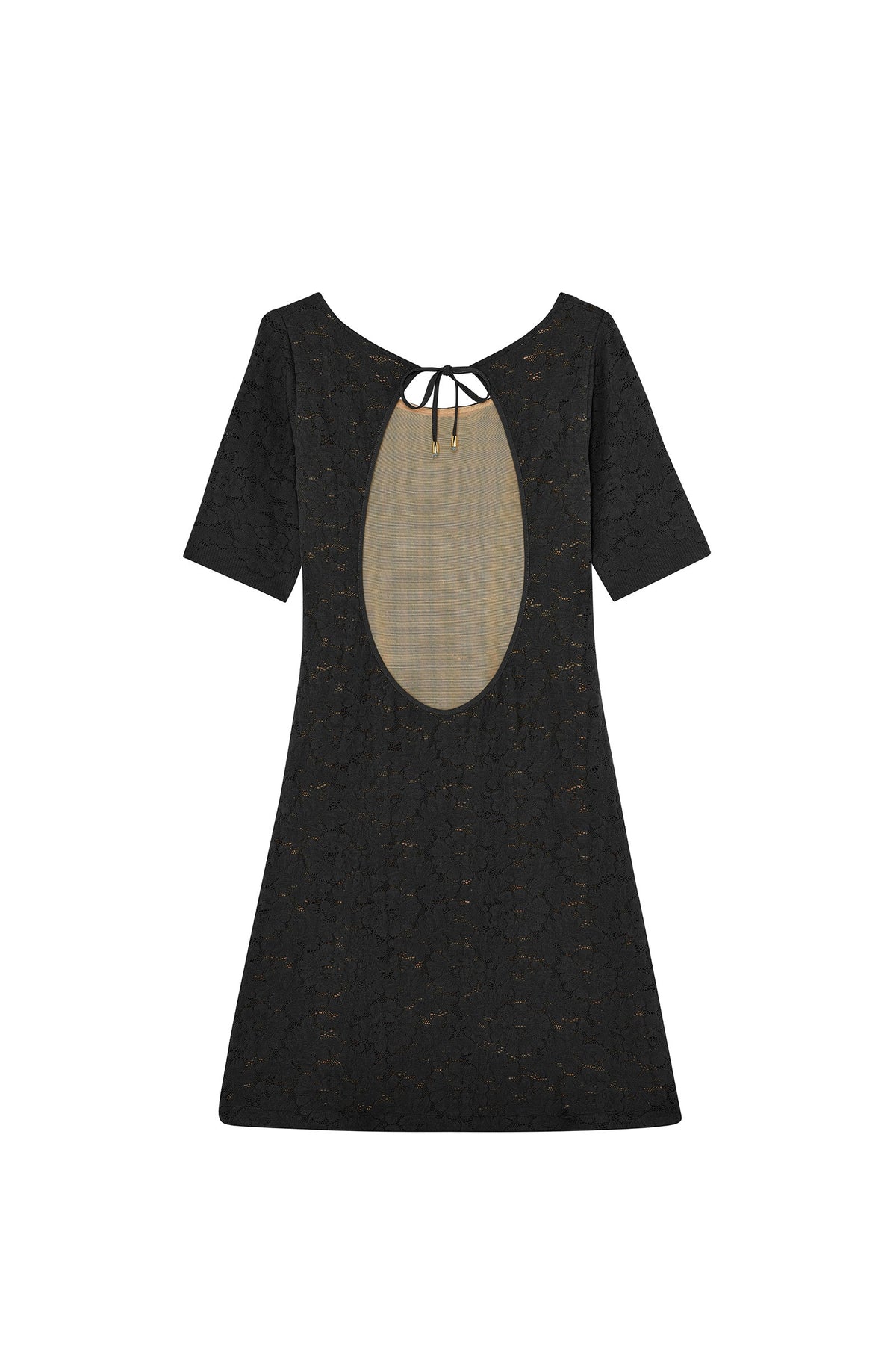 ronda Black open back dress