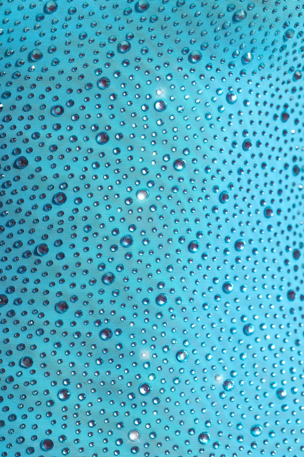 Mini-robe moulante ornée bleu sarcelle