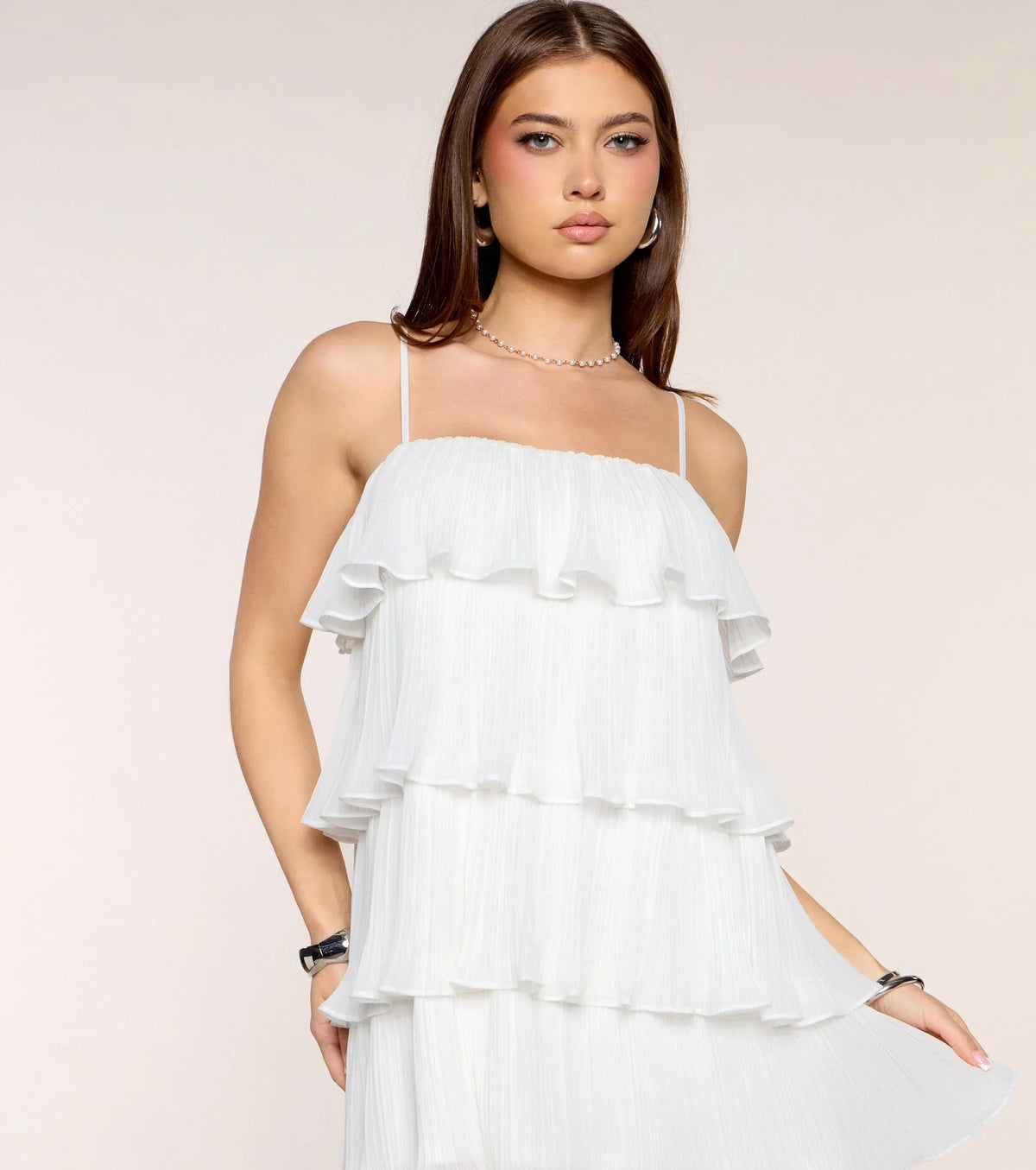 Mini-robe en mousseline « Checking In »