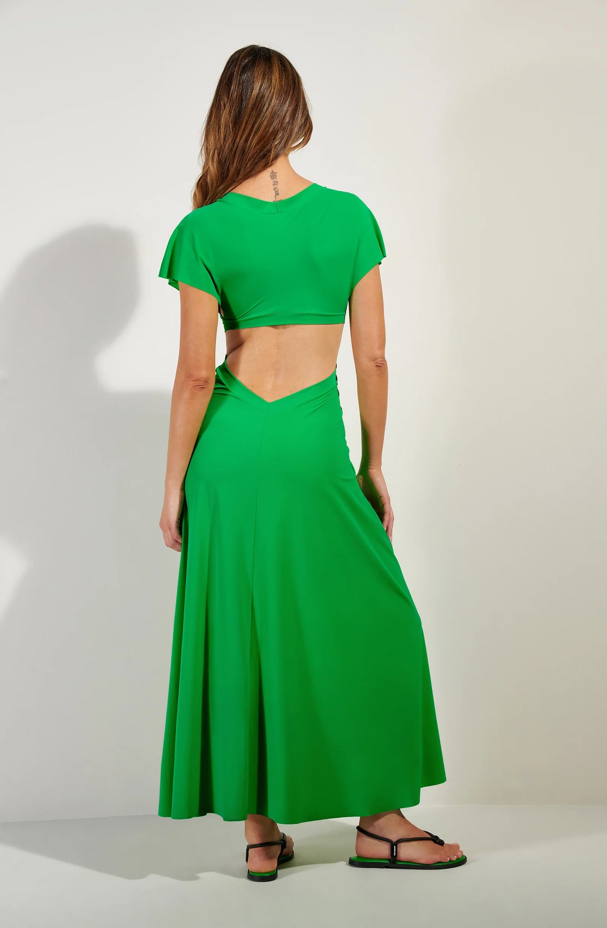 Robe longue dorée Rislene