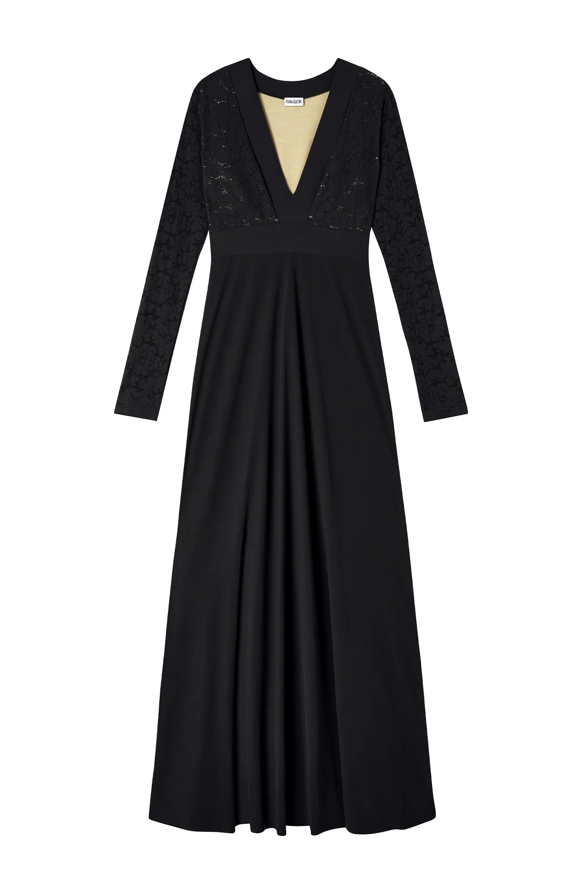 vanao Long lichen green lace dress