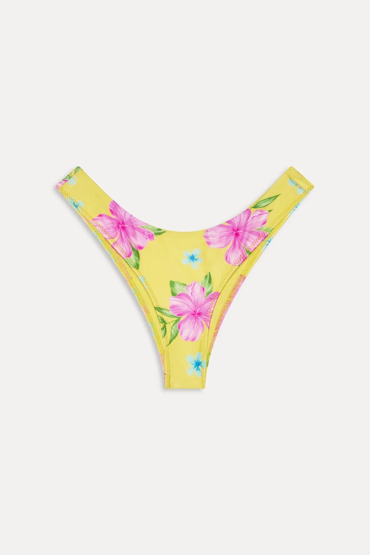 Bas de bikini effronté en satin Katarina - Hibiscus Lemonade