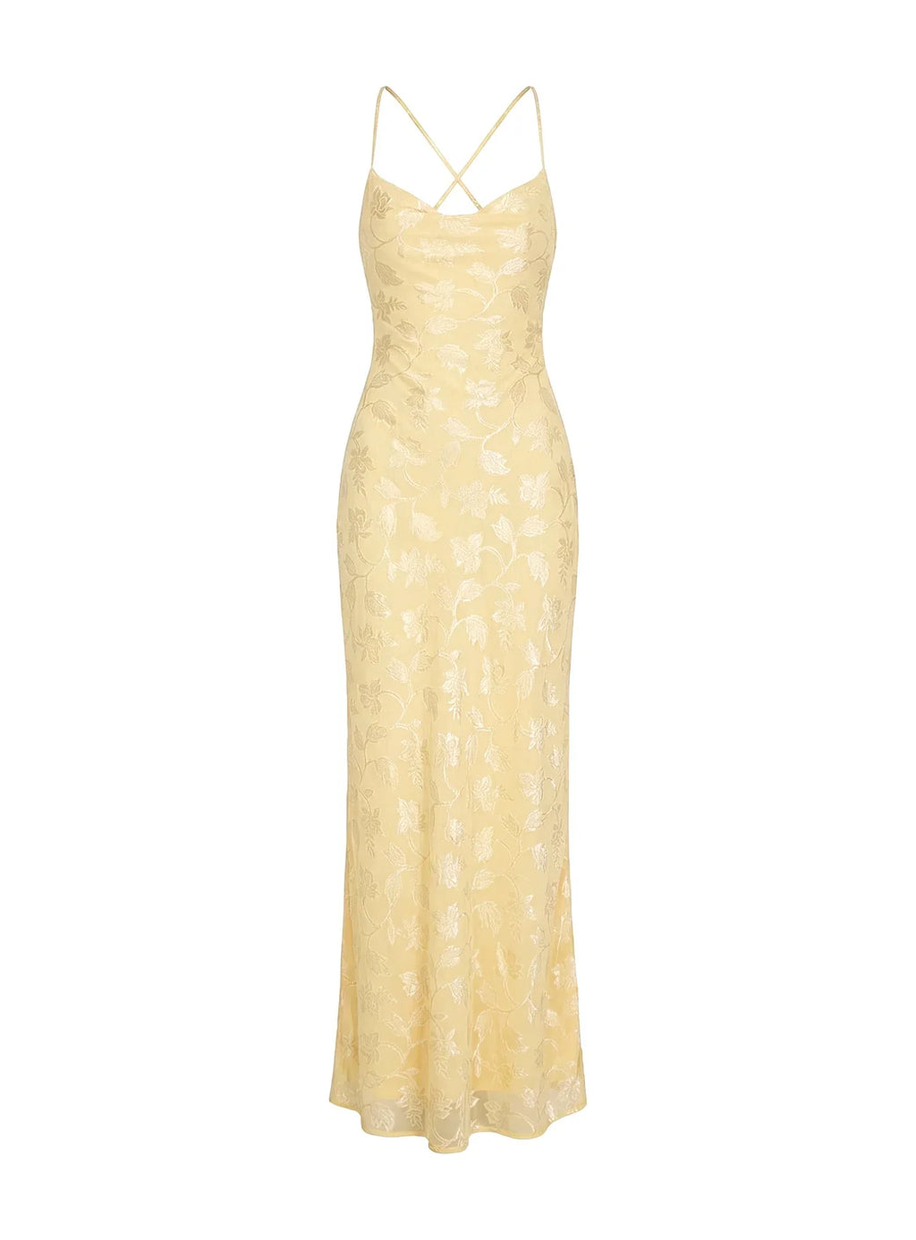 Robe longue Celena à imprimé citrons