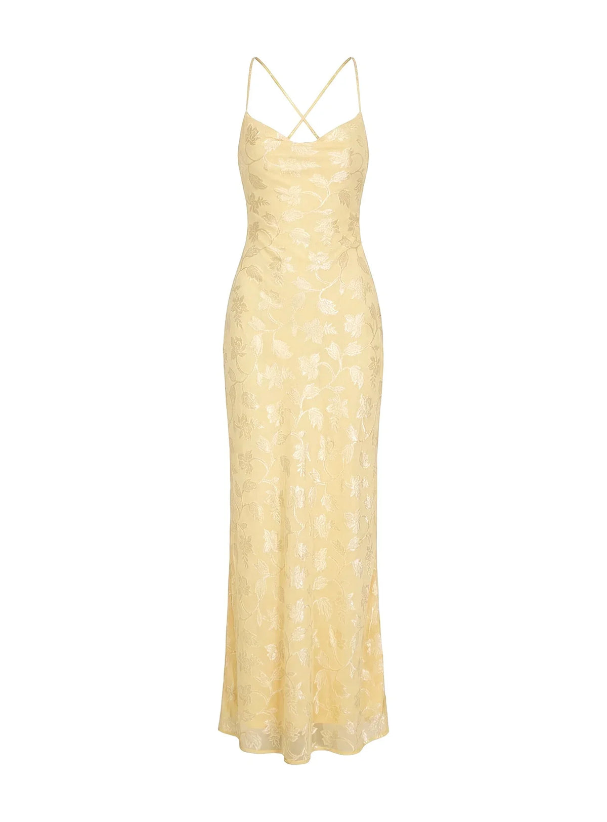 Robe longue Celena à imprimé citrons