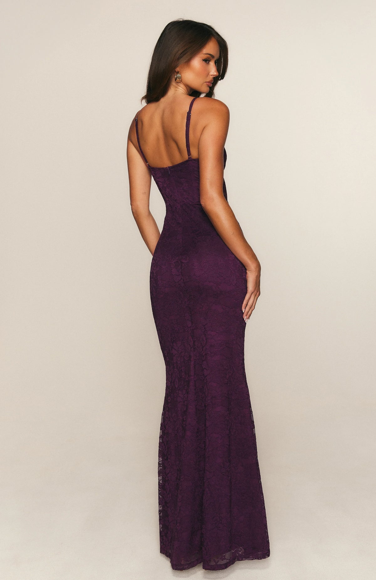 Robe longue Blossom Belle prune