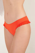 tyma Orange bikini bottoms with ruffles