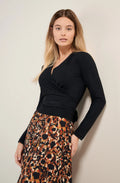 zaya Black wrap top