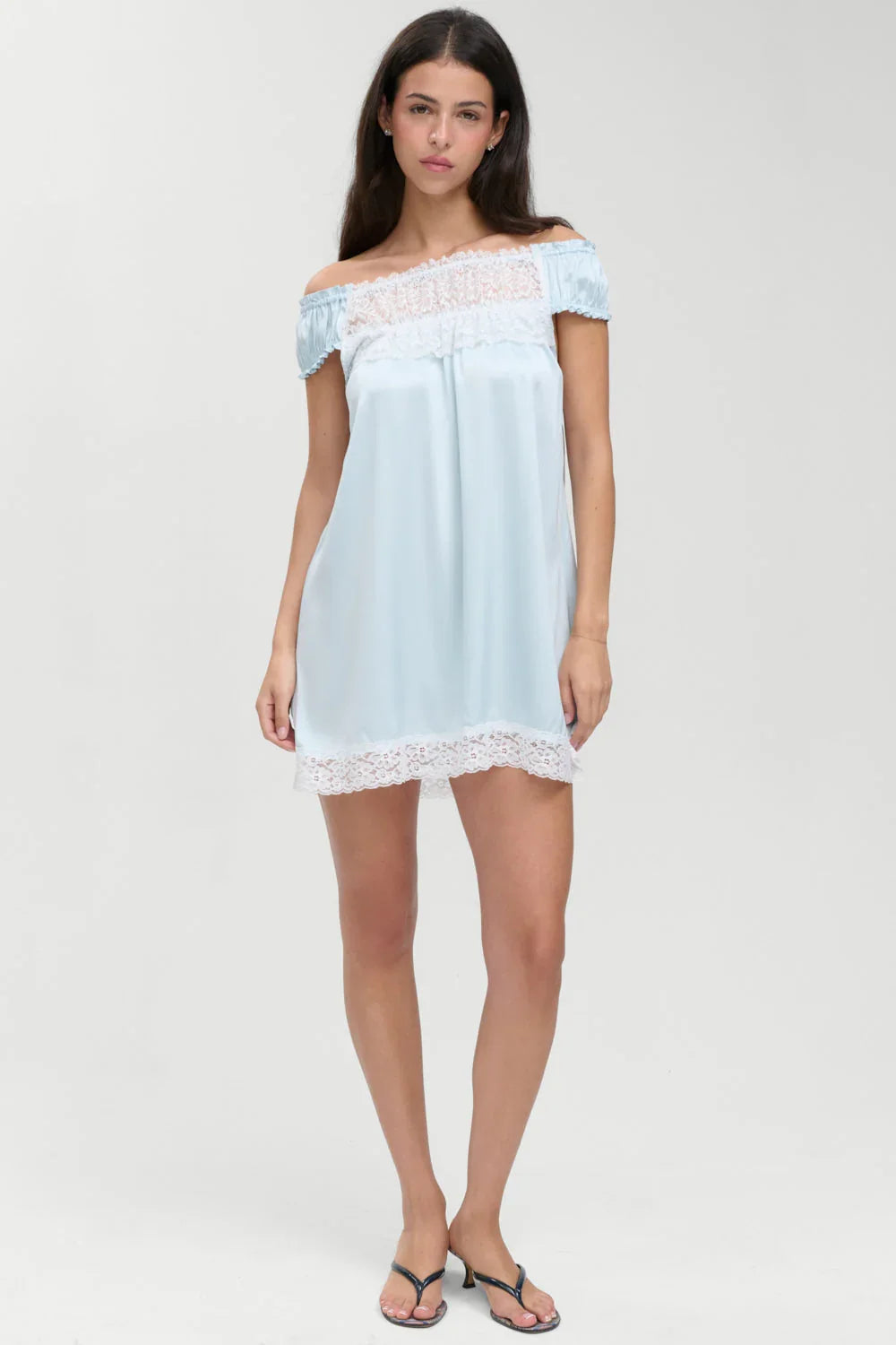 Robe nuisette en soie Carlisle - Club de plage
