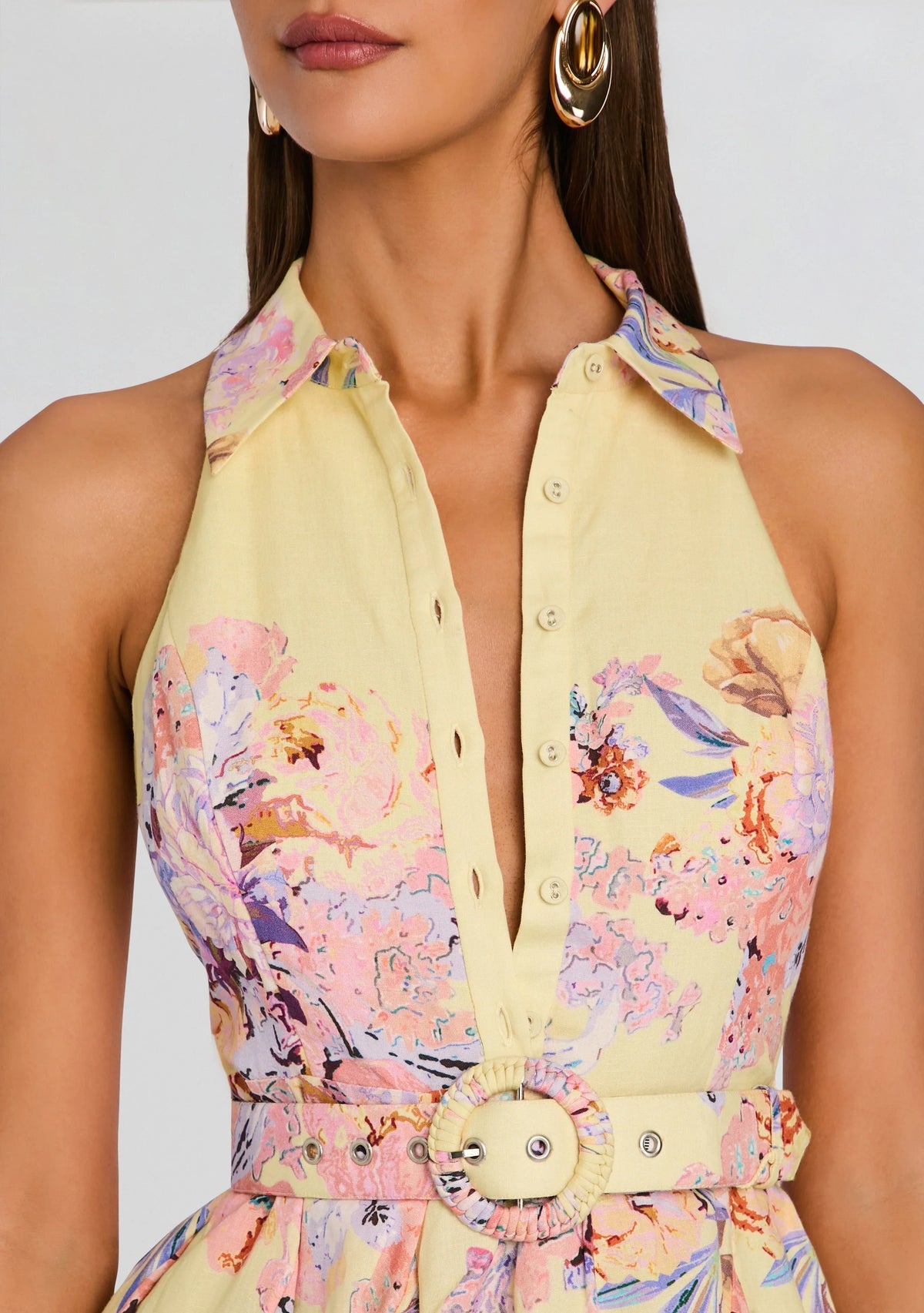 Robe courte Kysha avec boucle de ceinture