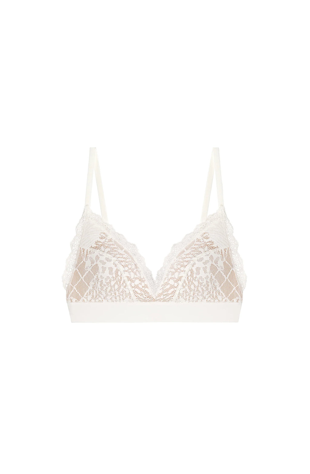 divine Foam white lace bra