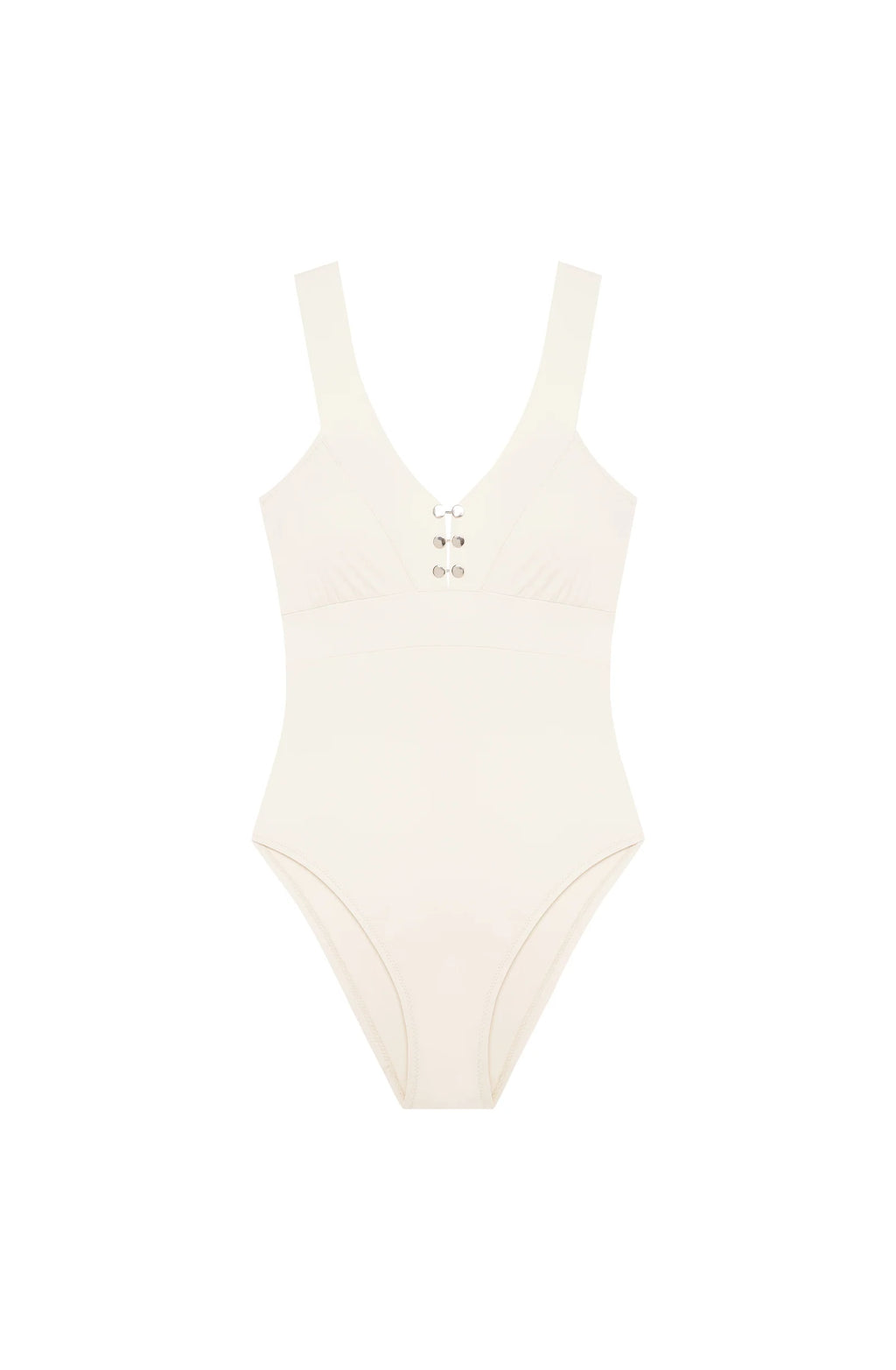 Maillot de bain une pièce blanc Anton Foam avec bijoux