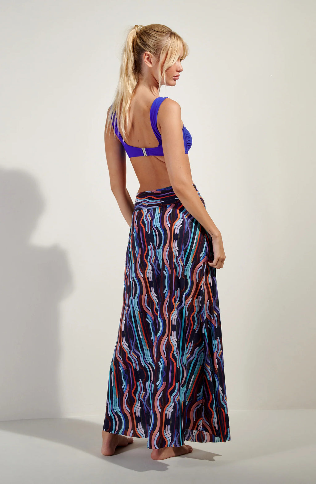 jaya Long madder red multiposition skirt