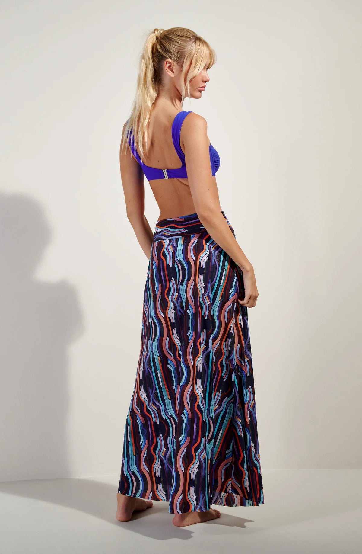 Jupe longue Jaya framboise