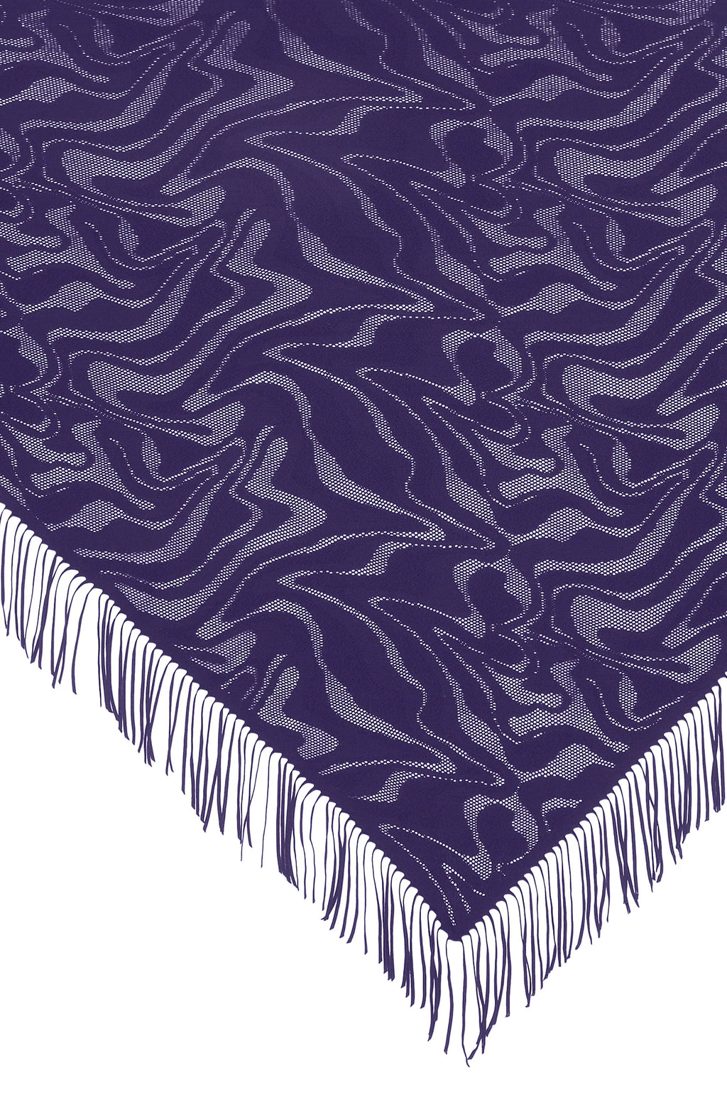 Paréo frangé en dentelle violette Trudy
