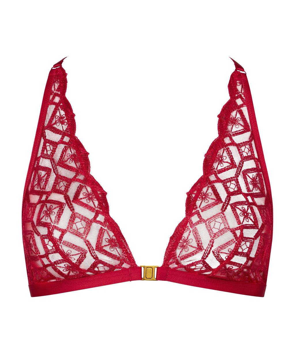 Sense of Illusion Soutien-gorge triangle bralette Rouge baie