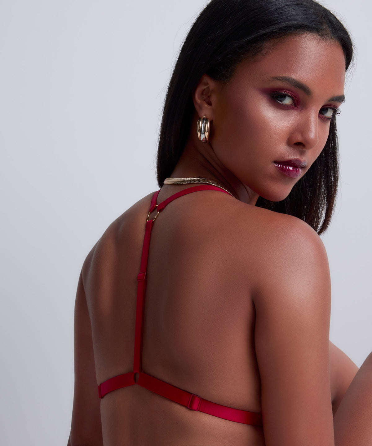 Sense of Illusion Soutien-gorge triangle bralette Rouge baie