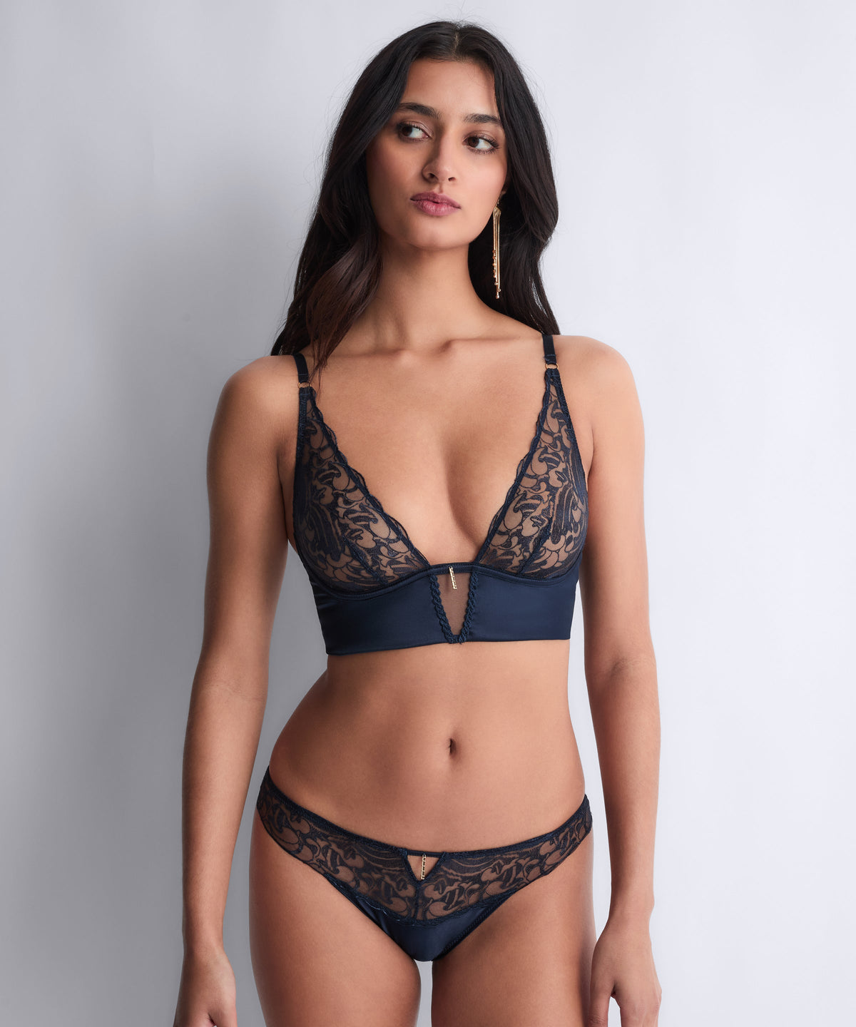 Satin Memories Soutien-gorge triangle brassière Deep Sea
