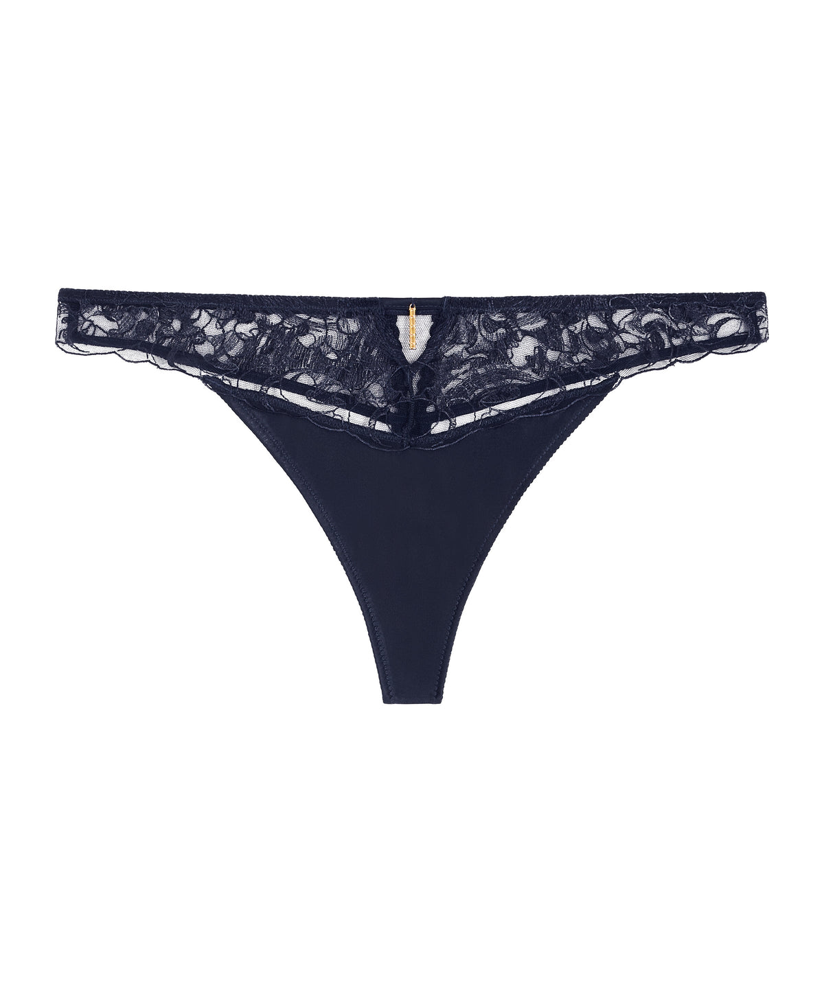 Tanga Satin Memories Bleu profond
