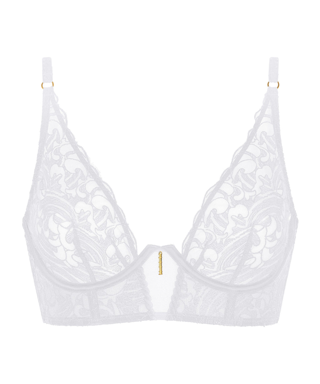 Bustier en satin à mémoire de forme bleu arctique