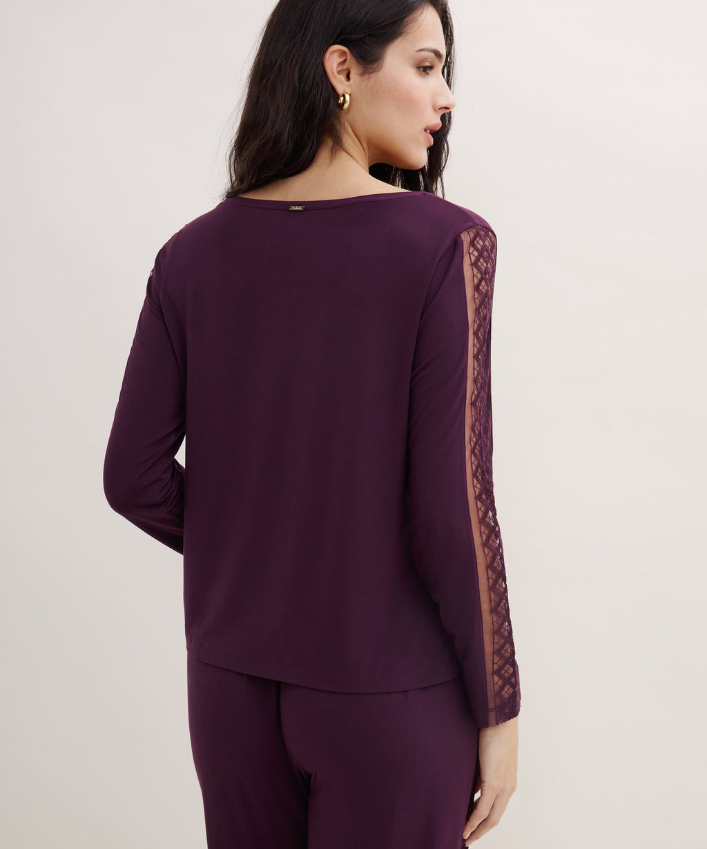 Sweet Obsession Top manches longues Deep Berry