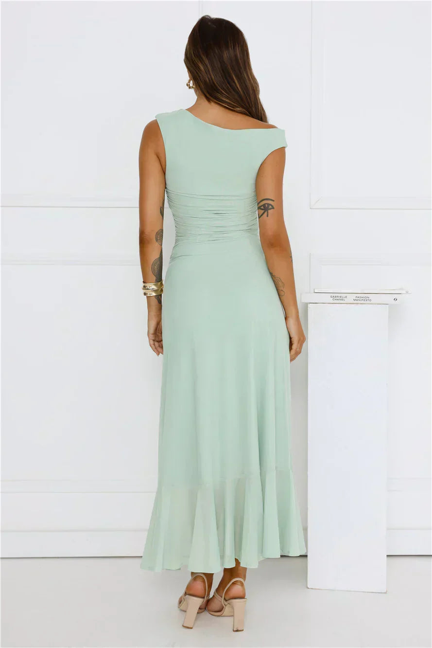 Robe midi en maille épaules dénudées Effortless Girl