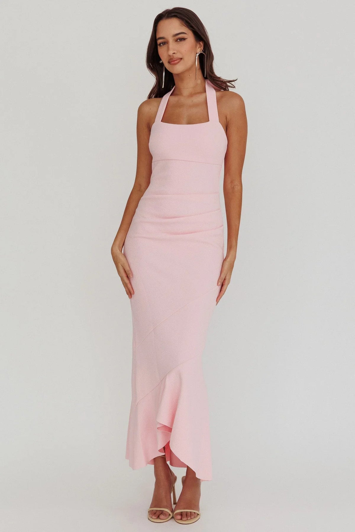 Robe midi dos nu Fire Of Stars rose
