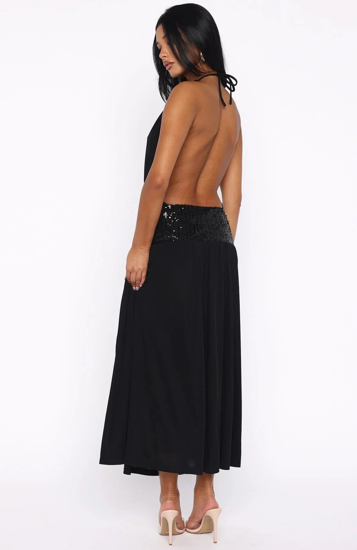 Robe midi licou Always Evolving noire