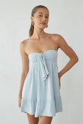 Mini-robe babydoll à nouer Lyric